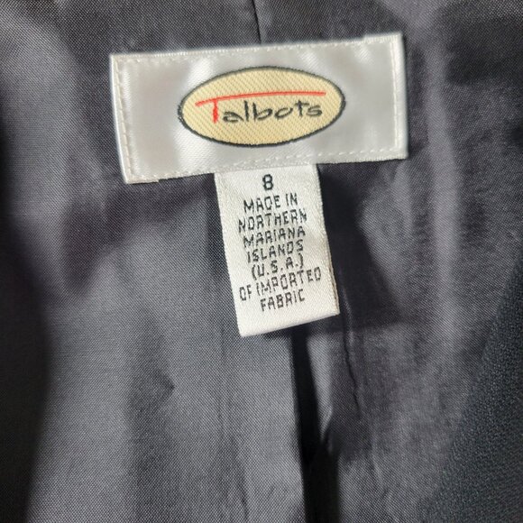 Talbots Womens 8 Black Blazer Jacket Career Professional Classic Workwear - Picture 2 of 11